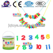 plastic educational letter threading toy